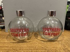 Southern Comfort Empty Round Glass Bottles X2 Free Post To U.K. 
