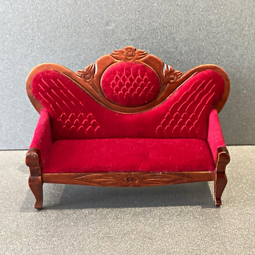 Victorian dollhouse sofa - victorian,