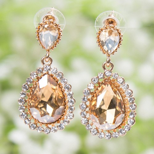 Crystal teardrop dangle - crystal,