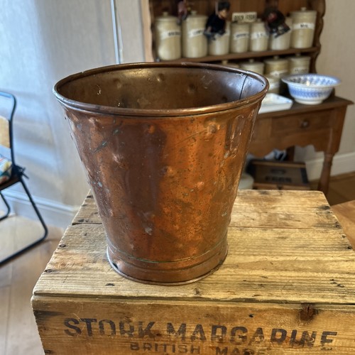 Vintage large copper planter - planter, /