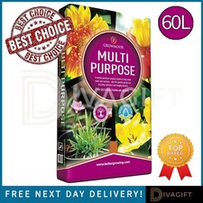 GROWMOOR ALL PURPOSE COMPOST 60L VEGETABLE PLANT PLANTER GROWING POTTING SOIL