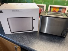 John Lewis Simplicity Stainless Steel 2-Slice Toaster