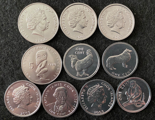 Cook islands coins - coins,