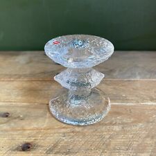 Vintage Iittala Crystal Festivo Candle Holder -1 Ring- Timo Sarpaneva - Finland
