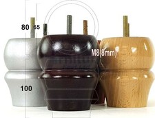 4 Turned Wood Furniture Legs