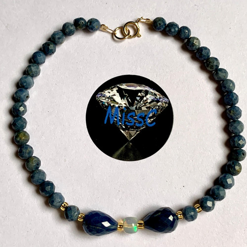 9ct gold blue coral - 9ct,