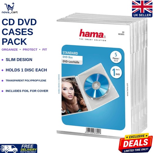Transparent dvd cases 5 - transparent, cd