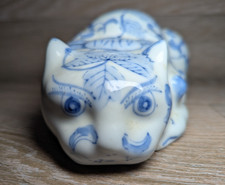 Vintage Ceramic Cat Blue &