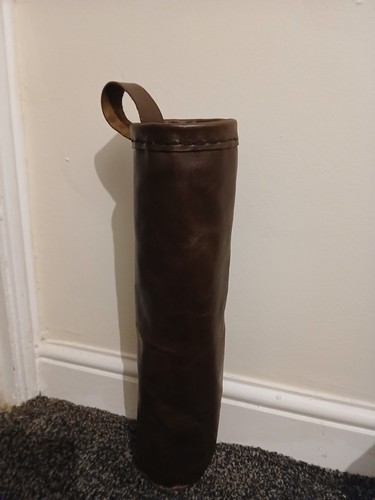 Dark brown leather archery - brown,