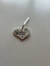 Beautiful Decorative Bride to Be Heart. White Background Glittery Letters