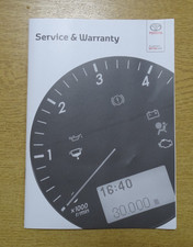 TOYOTA SERVICE HISTORY BOOK
