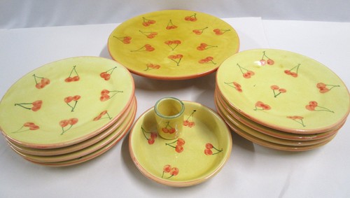 European stoneware dinner set - european,