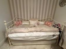 Laura Ashley Hastings Daybed with Trundle. 2 Single Mattresses Included