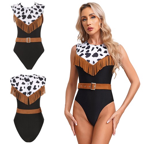 Womens cow print sleeveless - womens,