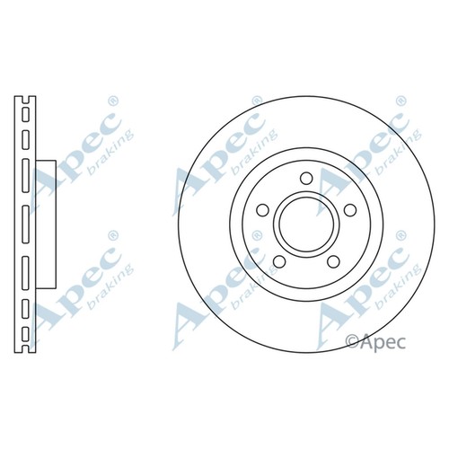 Brake discs vented for ford - 2x,