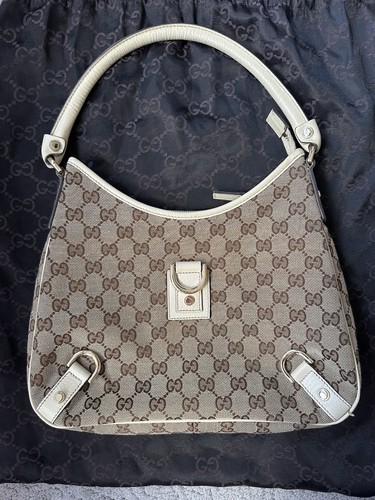 Gucci monogram leather handbag - leather,