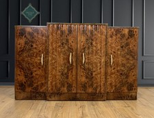 Art Deco Sideboard, Harry and Lou Epstein, 1930s Burr Walnut Credenza/Buffet.