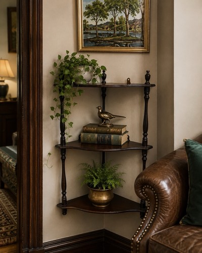 Vintage mahogany corner wall - corner,