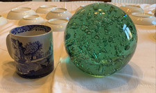 Vintage Green Glass Dump Door