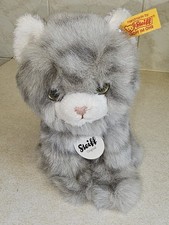 Steiff Kitten Cat Grey   Very Cute :-)