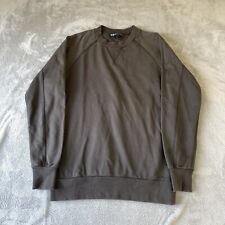 Y3 Adidas Men’s Cotton Crew Neck Jumper Sweatshirt Washed Brown Size S