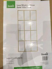 Dunelm Luxe Window Mirror Gold