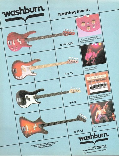 Vtg 80s washburn bass - bass, guitar