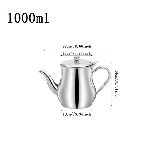 Stainless steel metal teapot - stainless,