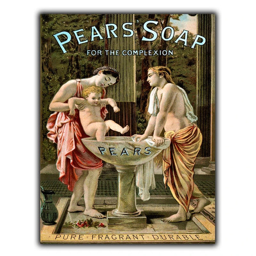 Pears soap metal wall - soap,