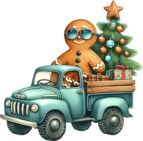 Christmas monster truck - christmas,