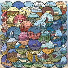 Travel Destination Stickers - Countries Cities States & Landmarks - The Americas