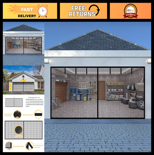 Garage door screen for - door, 2