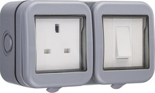 BG Electrical WPB21 Single Unswitched Power Socket Outdoor Wall Plug IP55 13A