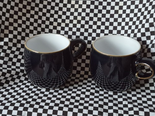 Denby jet black curved mug - jet,