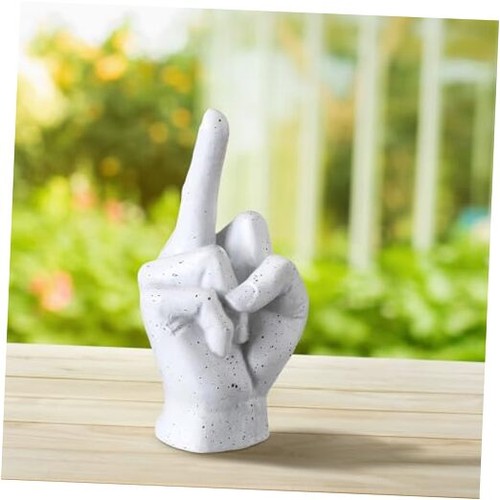 Middle finger resin garden - finger,