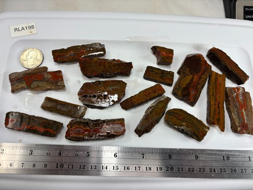 Moroccan red seam agate - 1/2, lb