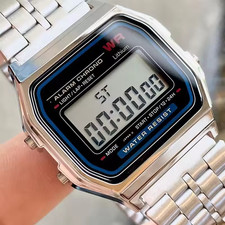 NEW Retro Classic Unisex Men's Digital Watch F-91 with Stainless Steel Bracelet