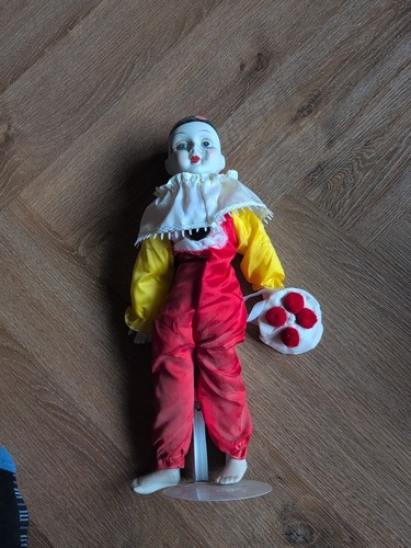 Vintage 1980s pierrot clown - vintage,
