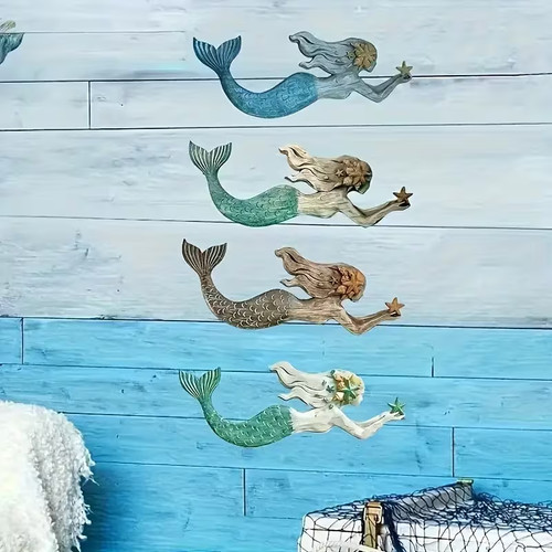 Wooden mermaid design - pc,