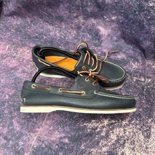 Timberland Boat Deck Shoes Wmns UK 8.5 Dark Blue Brown Leather Beach Loafers