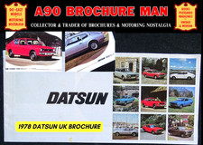 1978 12 PAGE UK MARKET CLASSIC DATSUN RANGE BROCHURE CHERRY SUNNY BLUEBIRD 260Z