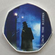 Jack The Ripper Commemorative Coin, Silver Plated, 1888 Whitechapel, Collectors