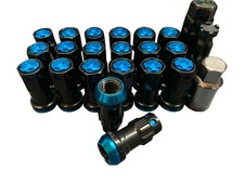 Black blue lug nuts for - black,