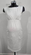 TIFFANY ROSE 'Lauren Shift' Maternity Wedding Dress Short Ivory Size 3 UK 12-14