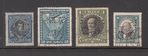 Chile perfinned stamps l - stamps,, "l