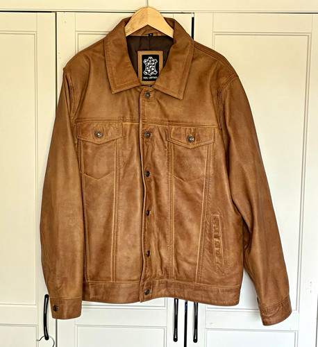 Real leather men tan - leather,