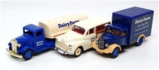 Lledo 30001 - 3 Piece Dairy Farm Set - Minor Van Articulated Tanker & Box Van