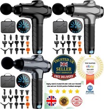 DDVWU Cordless Deep Tissue Percussion Massage Gun LCD Touch 7-Speeds 15-Heads