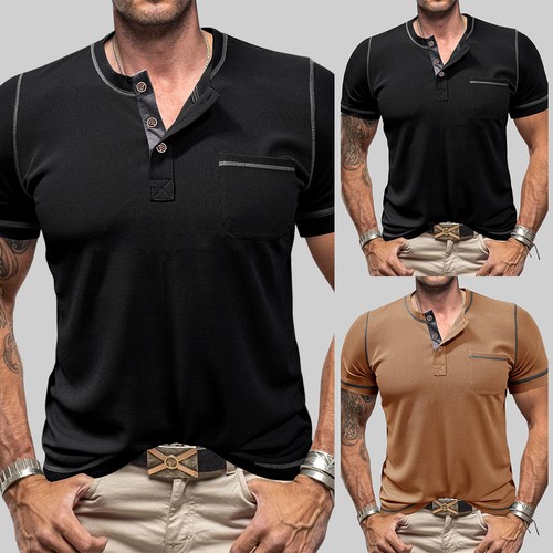 Mens grandad solid shirt - grandad, t-shirt