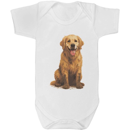 Muddy golden retriever - golden, baby